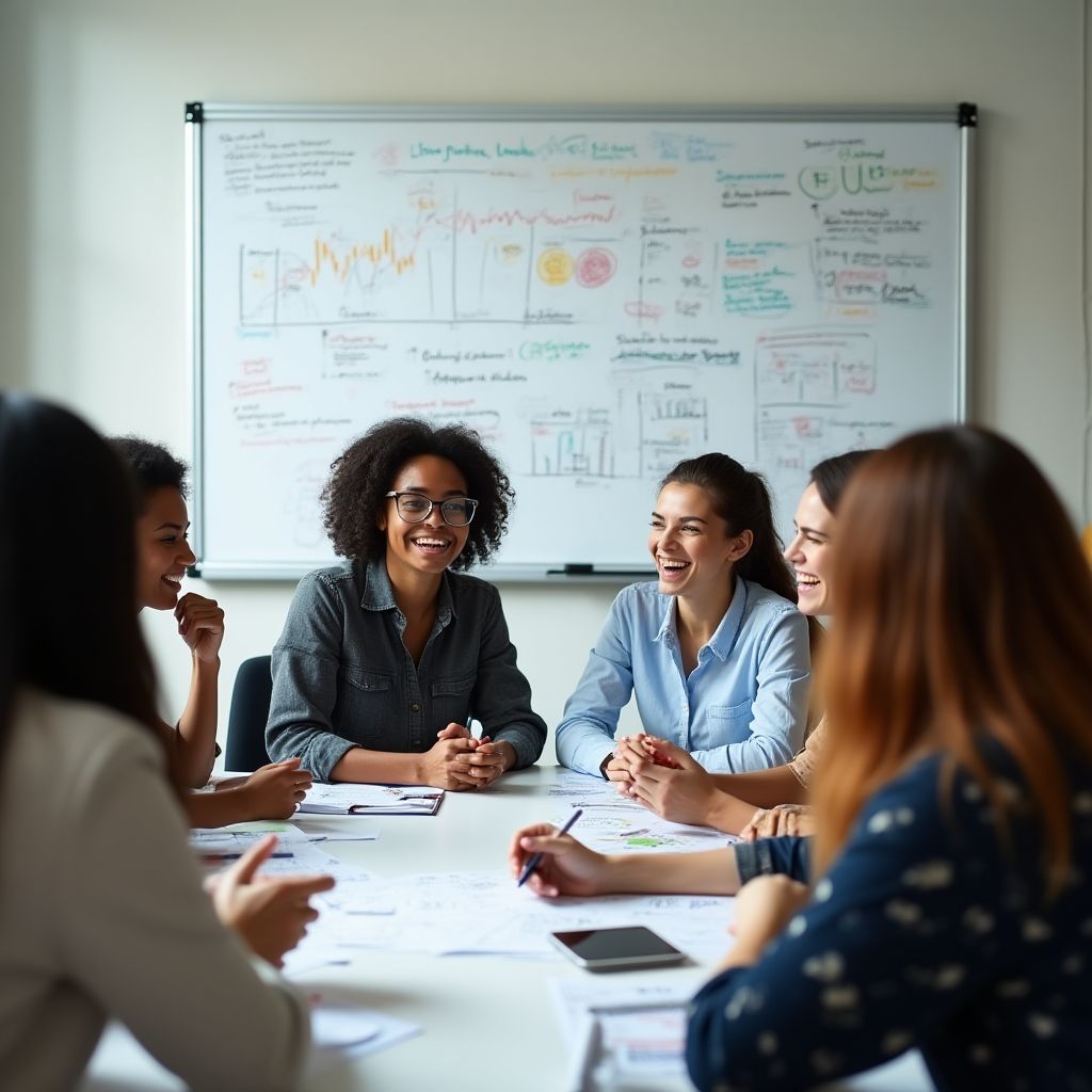 Equipo fundador en una reunión de planificación inicial
